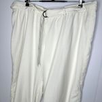 Soft Surroundings Crop White Wide Leg Soft Relaxed Pants Plus Size Women's 2X Photo 1