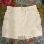 Gap  White Denim Skirt Mini Cut-Off Photo 0