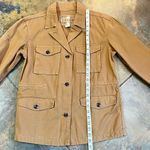 J. Crew Brigadier Utility Jacket Coat Khaki Military Cinch Waist Size Small Tan Photo 4