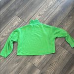 ZARA  Bright Green Knit crop Sweater long sleeve Photo 1