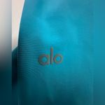 Alo Yoga  High Waist Fast Legging Bright Aqua Zip Front Leggings Size Medium Photo 10