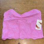Chelsea and Violet Vibrant Pink Lace Bandeau Crop Top Size XL Photo 1