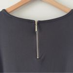 White House | Black Market Bell Sleeve Sneaker Dress Classic Black Solid zip back Photo 2