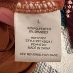 Pink Rose  Pull On Orange Mustard Yellow Soft Flare Casual Pants Size Large NWT Photo 4