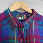 Vintage Plaid Rayon Shirt Women's Button Photo 10