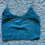 Blue Ribbed Bra Crop Top Photo 1