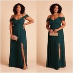 Birdy Grey  Devin Convertible Chiffon Dress In Emerald Photo 1
