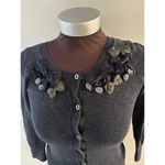 Hollister VTG Cardigan Sweater Size Small Dark Blue Bows Slim Fit Logo Y2K Photo 0