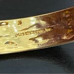 Liz Claiborne Vintage  2-tone Gold Gunmetal Stud Embellished Bangle Bracelet Photo 8