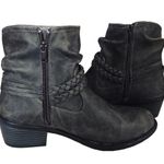 Easy Street Gray Braided Ankle Booties Photo 6