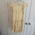 The Impeccable Pig  Yellow Ruffle Mini Dress Photo 3