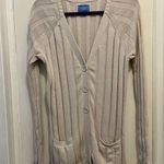 Simply Vera - Off-White Ribbed Cardigan - (Small) EUC Photo 0