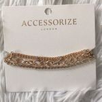ASOS Accessorize London by 3 layers bracelets fine crystal curb chains gold tone Photo 0