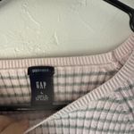 Gap ‎ Sweater Y2k Large Pink Gray Striped Stretch Crewneck Long Sleeve Pullover Photo 3