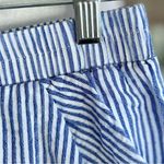 Bishop and Young  Shorts Striped Flared Blue S High Waist Preppy Weekend Vacation Photo 5