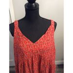 Joie Plus size XXL  Tiered Tea Rose Print V Neck Dress Lined Maxi Photo 3