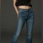 MOTHER The insider Crop Step Fray Jeans In Work Hard Play Hard Size 25 Blue Photo 0