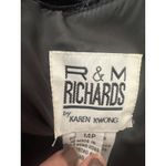 R & M Richards by Karen Kwong Velvet Maxi Dress Women's 14P Black Beaded Holiday Photo 4