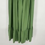 Wishlist Green Smocked Midi Dress Tiered Boho Fairy Pockets Sleeveless Size M Photo 4