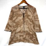 Bisou Bisou Fishnet Large Top Tunic Dyed Fairy Grunge Knit Coverup Beach Retro Photo 0