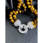 Judith Ripka QVC  Sterling Silver 925 Tiger's Eye Beaded 2 Strand Necklace 18" Photo 6