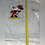 Disney  Minnie Mouse heather gray embroidered sweatshirt long sleeve top XL Photo 8