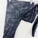 Spanx  Faux Leather Camo Leggings in Matte Black Camo Size Medium Photo 4