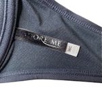 Adore Me  Grey Gray Halter Tie Neck Bikini Top Strappy  Swimwear Top Size 36C Photo 2