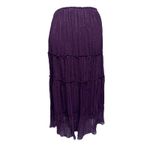 Gracie Tiered Purple Maxi Skirt Size Large NWT Sequins BOHO 90’s Elastic Waist Photo 5