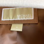 Michael Kors 🌞MICHAEL  90’s Style Camel Leather Blazer Padded Shoulders A Photo 1