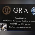 GRA Certified Moissanite 2 Carat Round Solitaire Ring Gold Photo 7