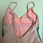 Xhilaration  Peach and Green Palm Print One-Piece Swimsuit - Size Small - EUC Photo 4