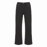 Boyish  Mikey Black Beauty High Rise Wide Leg Ankle Jeans Size 24 Photo 1