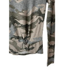 Aeropostale  Long Sleeve Top Womens Size M Camo Distressed Round Neck Ruched Photo 4