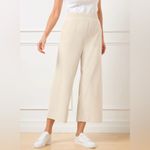 Talbots NWT T by  Lightweight Woven Utility Wide Leg Crop Pants Size L Photo 2