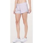 Lululemon ✨ Hotty Hot Low-Rise Lined Short 4" Pastel Blue Sz 8✨ Photo 5