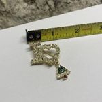 Avon Rhinestone Brooch Pin Christmas Holiday I Heart (Love) Christmas Tree Photo 3
