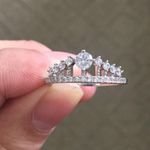 Silver Women Princess Crown Ring Photo 1