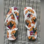 Farm Rio  Banana Nest Havaianas Sandals size 11/12 boho vacation beach travel Photo 6