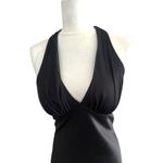 Vintage BMoss Dress Black Midi Halter Dress 6 Babydoll Y2K Whimsigoth Goth Hoco Photo 3