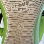Dansko  Dixie Lime Green Leather Wedges Slide Sandals Size 38 / 7.5-8 Swirl Y2K Photo 13