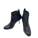 Brian‎ Atwood Vernice Vogue Heeled Booties in Black Leather Size 38.5 Photo 1