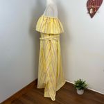 Lemlem  Zeritu Bahiri Yellow Striped Strapless Ruffle Maxi Dress Large New Photo 6