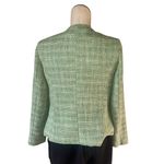 Anne Klein NWT Tweed Open Front Blazer Jacket In Citrus Green Multi XL Photo 3