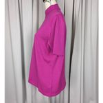 Vintage Marz Wool Short Sleeve Mock Neck Sweater Fuschia Size 14 Photo 2