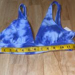 Aerie Small  Blue Tie-Dye  Crop Bikini Top BNWTS $34.95 Photo 5