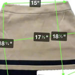 Loft Tan A-Line Skirt Size 4 NWT Linen Blend Contrast Hem Classic Work Chic Photo 5