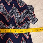 Three Pink Hearts  Elegant Chevron Maxi Dress in Navy and Pink Photo 4