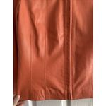 Revue Womens Small Orange Lambs Leather Jacket Full Zip Photo 4