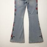 Forever 21  floral flare wide legs light denim jeans pants size 27 NWOT Photo 8